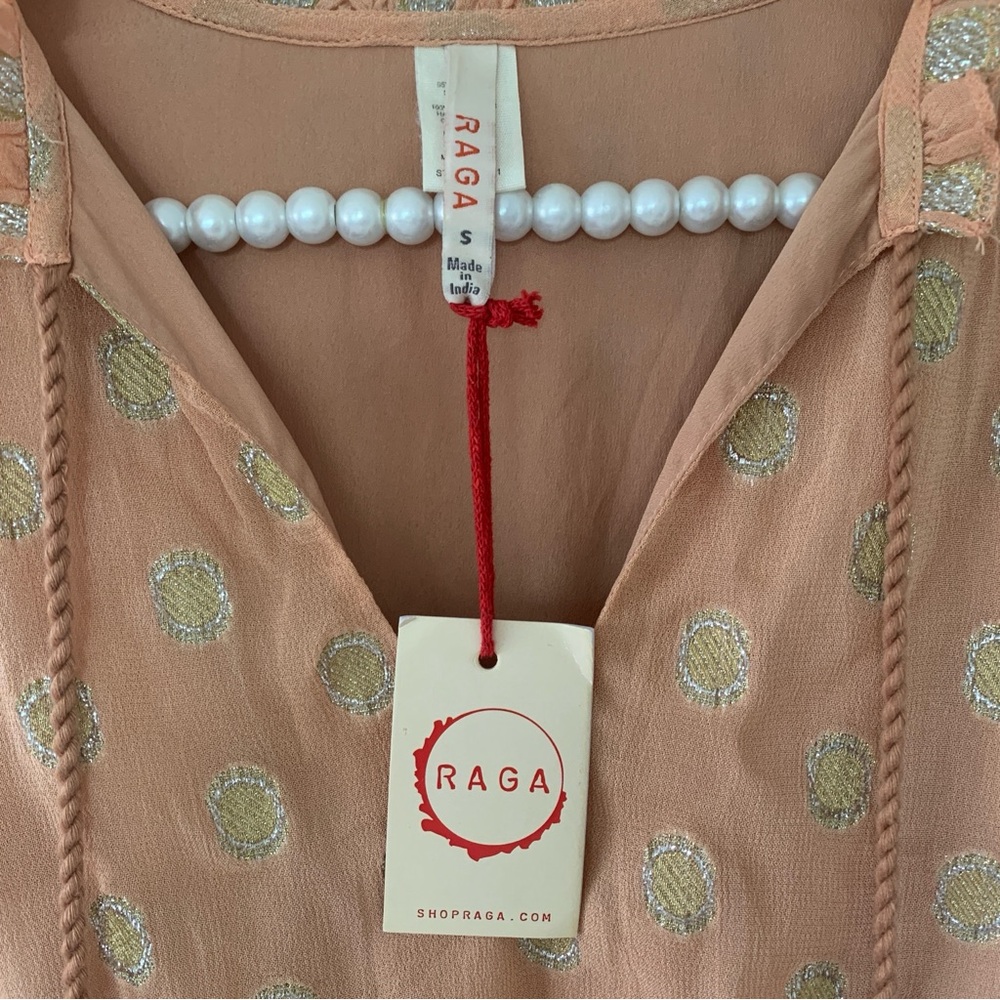 Anthropologie Raga Kenna Metallic-Dot Dress - Picture 7 of 12